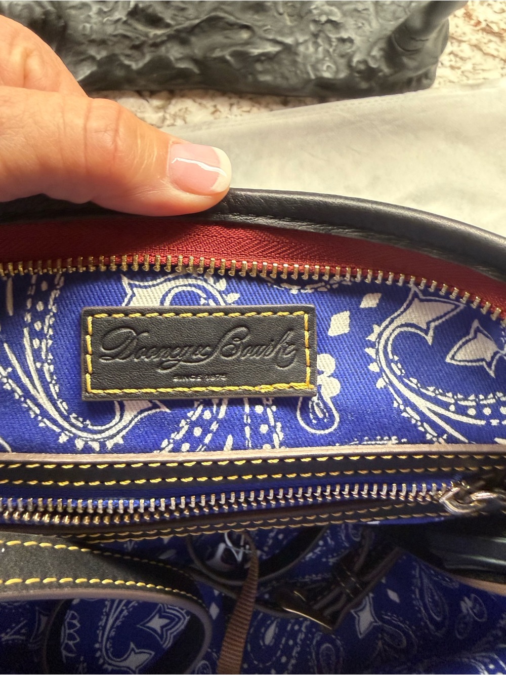 Dooney & Bourke Black Leather Crossbody with Horseshoe Appliqué - Picture 10 of 11